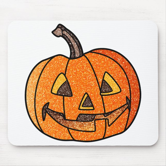 Glitter Jack O'Lantern Mouse Pad (Front)
