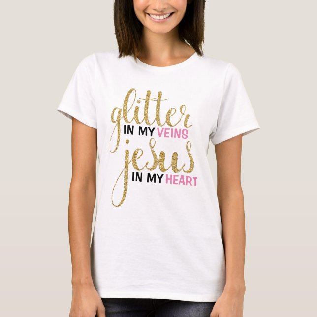 Glitter & Jesus Boyfriend Tee (Front)