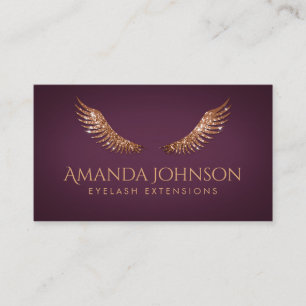 Glitter Lashes Gold Wings Grape Colour Card