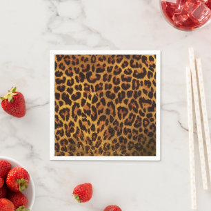 Glitter Leopard Pring Napkin