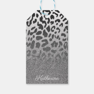 Glitter Leopard Print Gift Tags