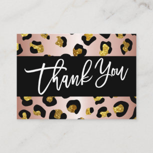 GLITTER LEOPARD PRINT Thank you for your purchase Enclosure Card