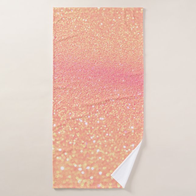 Glitter  lights on black background. Out-of-focus Bath Towel (Bath Towel)