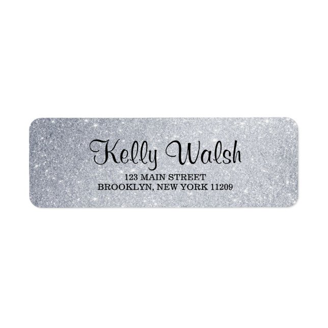 Glitter Lights Sweet 16 Return Address Labels (Front)