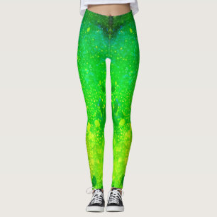 Glitter lime green leggings
