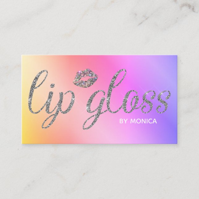 Glitter Lip Gloss Business Card (Front)