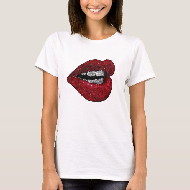 GLITTER LIPS T SHIRT (Front)