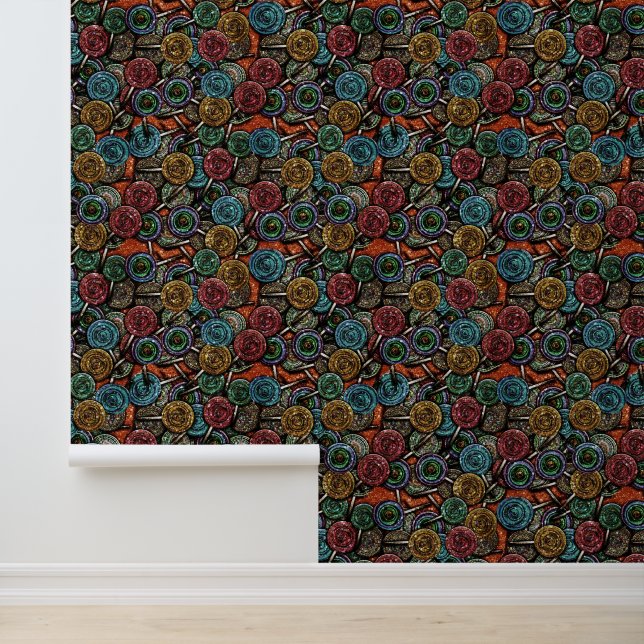 Glitter Lollipop Pattern Wallpaper (Application)