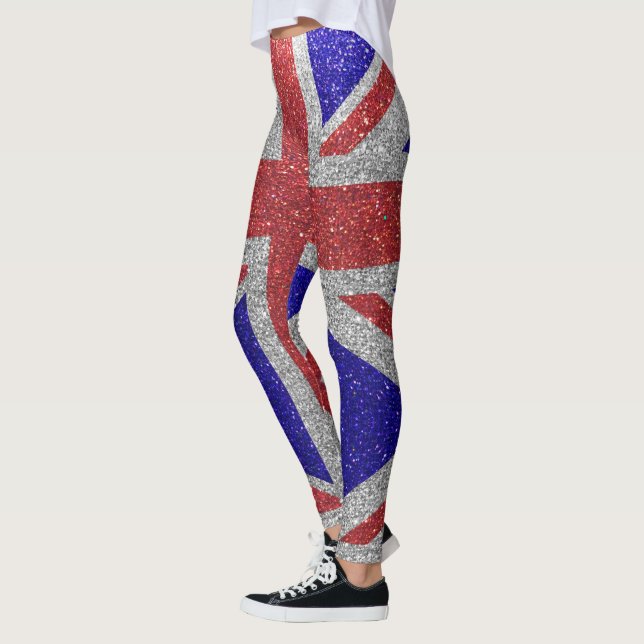 Glitter London Flag of UK British Fashion Stylish Leggings (Left)