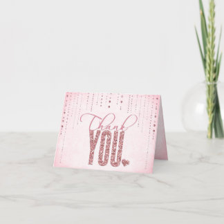 Glitter Look Thank You Card