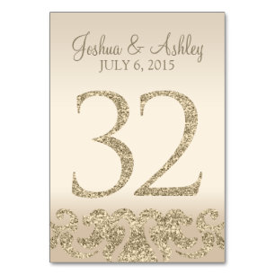 Glitter Look Wedding Table Numbers-Table Card 32