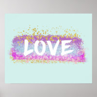 Glitter Love  Colourful Poster