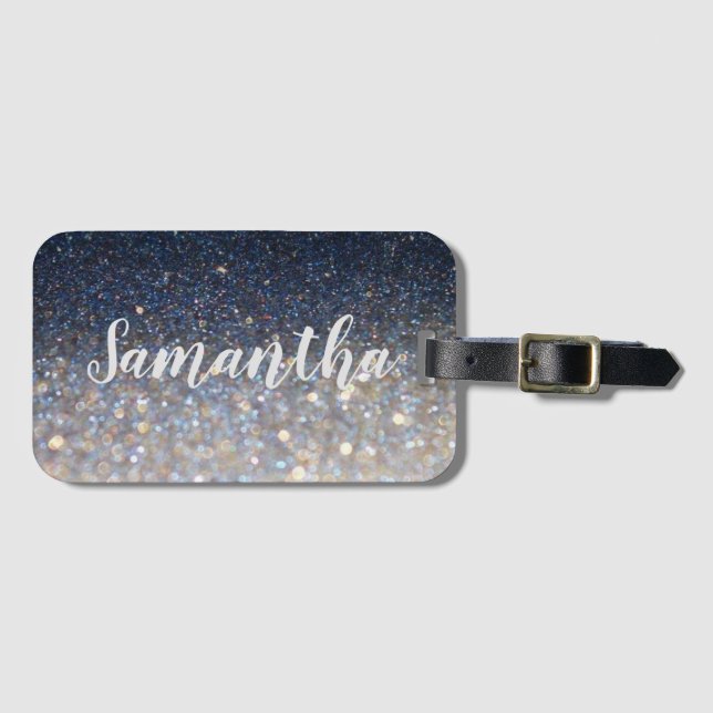 Glitter Luggage Tag (Front Horizontal)