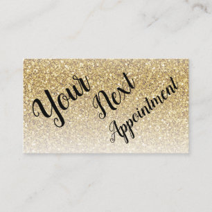 Glitter Makeup Artist Hair Salon Appointment Card