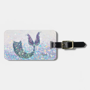 Glitter Mermaid Tail ,Glitter Bokeh Luggage Tag