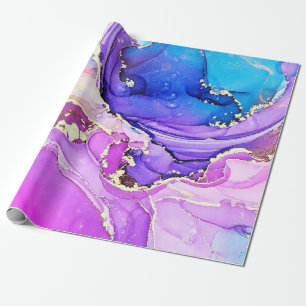 Glitter Minimal Seamless Purple and Blue Pattern Wrapping Paper