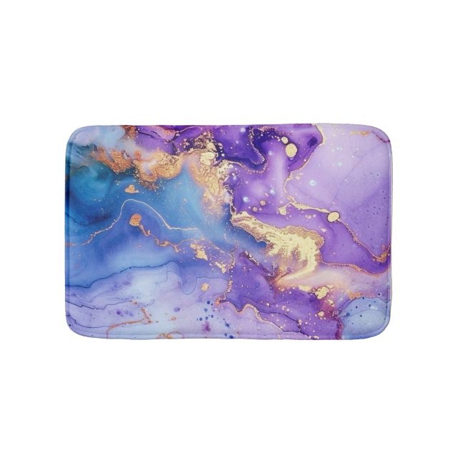 Glitter Minimal Seamless Purple Blue Pattern Bath Mat (Front)