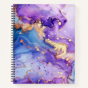 Glitter Minimal Seamless Purple Blue Pattern Notebook