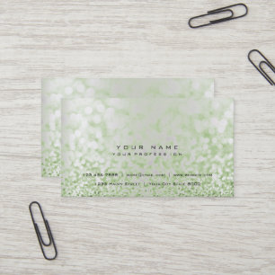 Glitter Mint Minimal Pearly Silver Grey Vip Business Card
