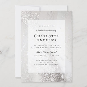 Glitter, Modern, Bridal Shower Invitation