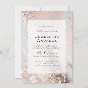 Glitter, Modern, Bridal Shower Invitation