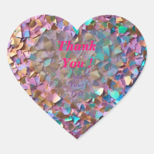 Glitter Modern Opal Holographic Collection Heart Sticker