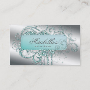Glitter Nail Salon Appointment Elegant Bling Card