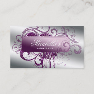 Glitter Nail Salon Appointment Elegant Bling Card