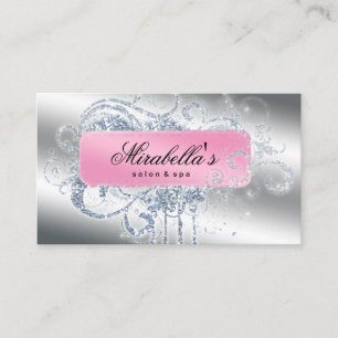 Glitter Nail Salon Appointment Elegant Bling Card