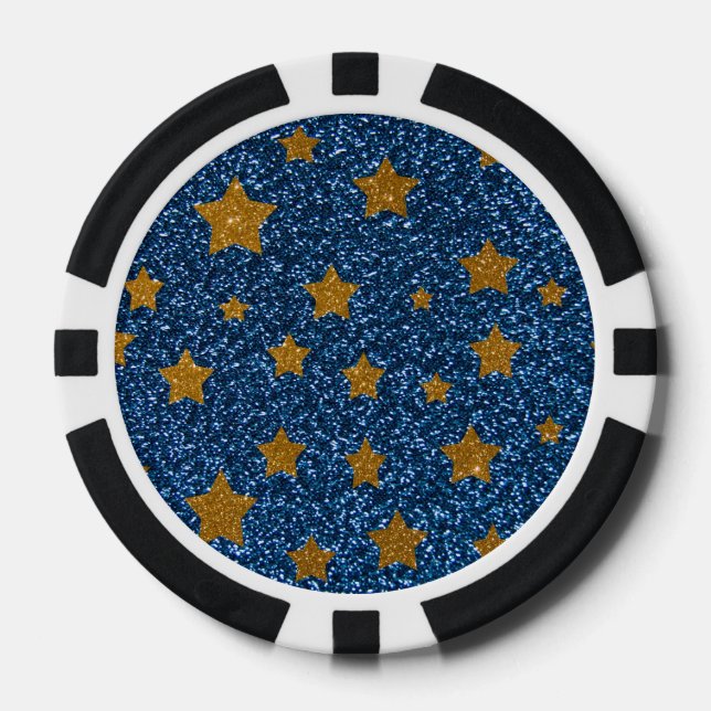 Glitter night sky poker chips (Front)