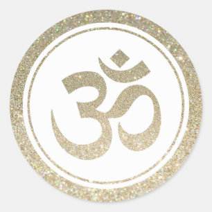 Glitter Om Symbol Sticker
