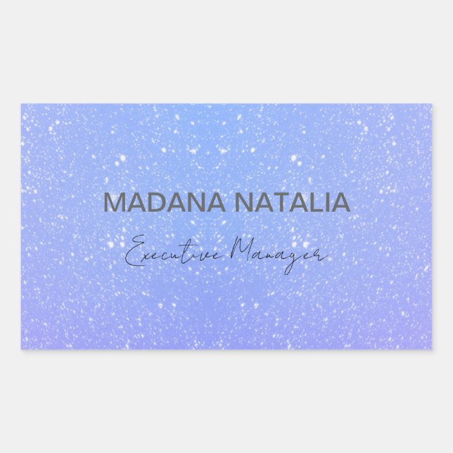  Glitter Ombre Beauty Salon Rectangular Sticker (Front)