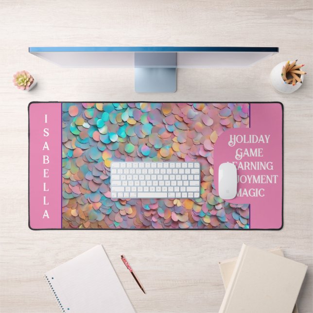 Glitter Opal Holographic Modern Collection Desk Mat (Office 1)