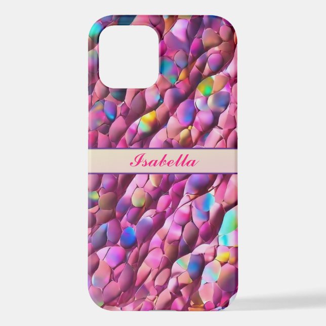 Glitter Opal Holographic Popular Collection iPhone Case (Back)