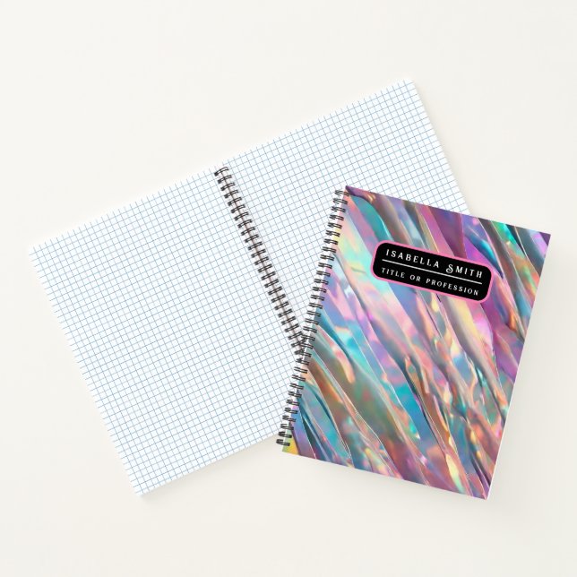 Glitter Opal Holographic Trendy Collection Notebook (Inside)