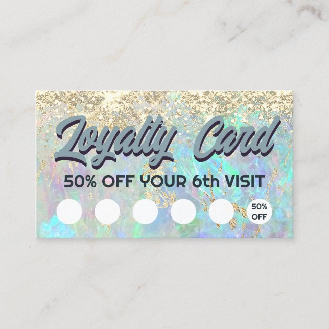 glitter opal loyalty card (Front)