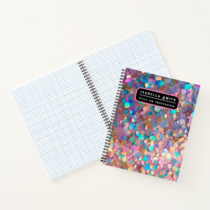 Glitter Opal Modern Holographic Collection Notebook