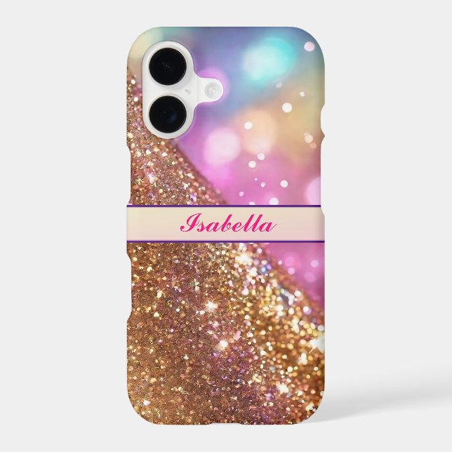 Glitter Opal Popular Holographic Collection iPhone Case (Back)
