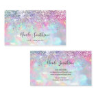 glitter opal stone business card