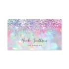 glitter opal stone business card