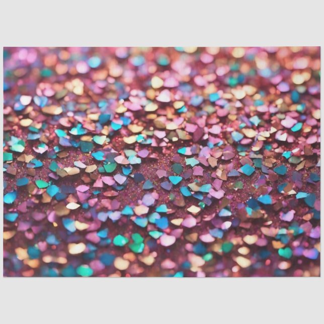 Glitter Opal Trendy Holographic Collection Tissue Paper (Front)