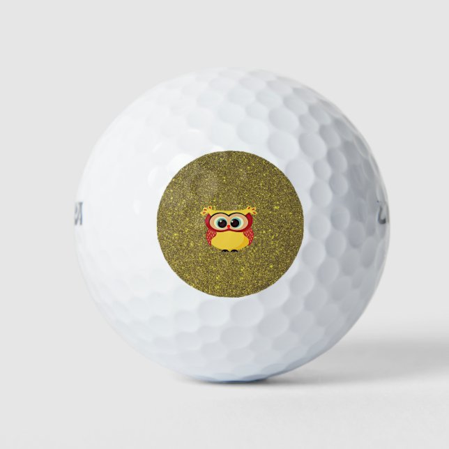 Glitter Owl Golf Balls (Front)