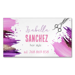 glitter paint stain magnetic business card