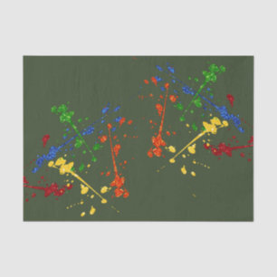 Glitter Paintball Party Paint Splatter Tissue Paper