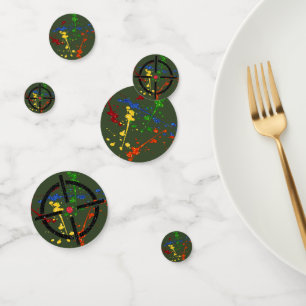 Glitter Paintball Party Targets Confetti