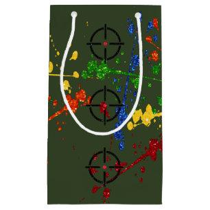 Glitter Paintball Party Targets Small Gift Bag