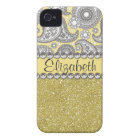 Glitter Paisley Rhinestone Print Pattern