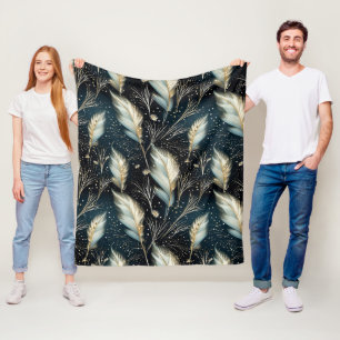 Glitter Pampas Grass Fleece Blanket