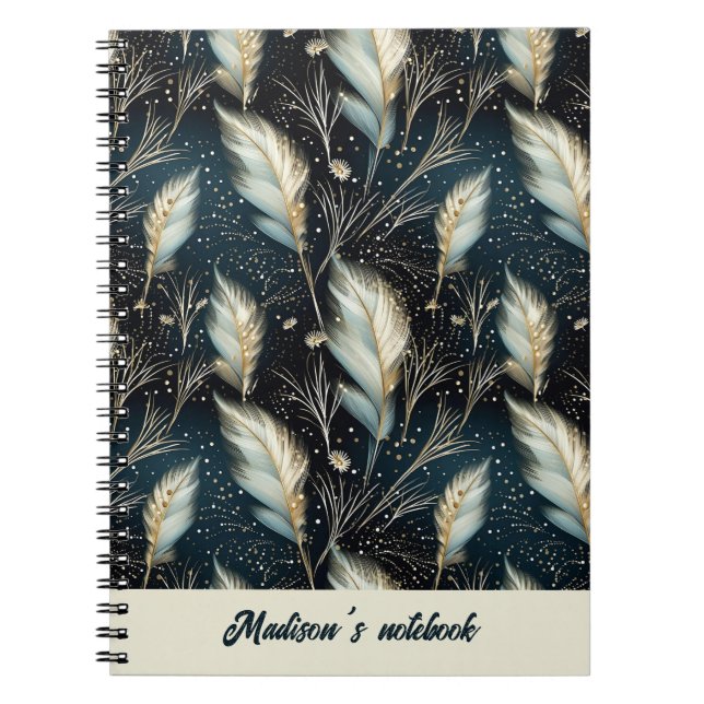 Glitter Pampas Grass   Notebook (Front)