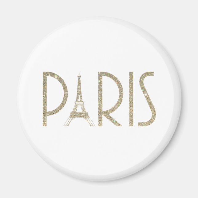 Glitter PARIS Magnet (Front)
